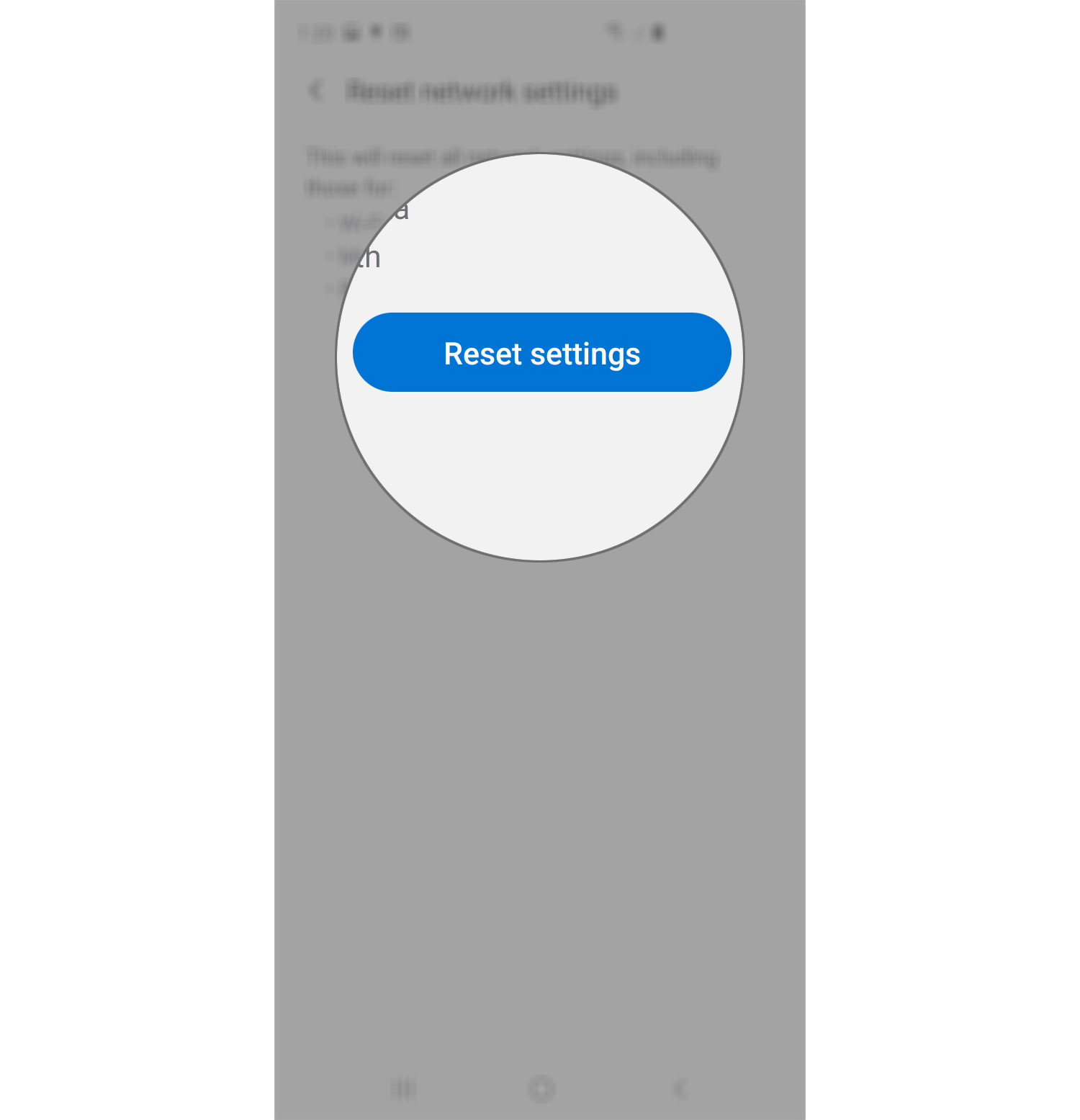 reset network settings galaxy s20 reset settings button
