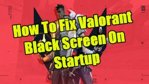 How To Fix Valorant Black Screen On Startup