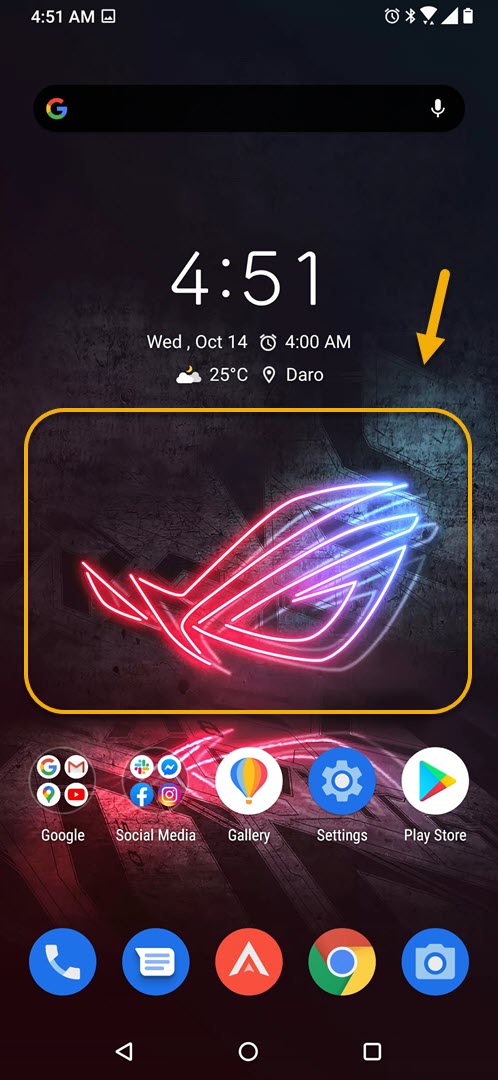 Change Wallpaper In ROG Phone 3