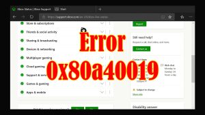 How To Fix The Error 0x80a40019 On Xbox Series S